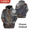 Popular clássico jogo Dark Soul Series cosplay mesmo 3D impresso casual moletom com capuz pulôver