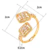 Celebridad de Internet ins Coreano Dongdaemun Anillo Abierto Geométrico de Zircón para Mujer Diseño Simple Estilo Frío Sentido del Diseño Joyería de Celebridad