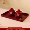 Para taza de té brindis de boda tazón de boda tazón feliz taza de té tazón palillos un par boda creativa cambio para acompañar traje
