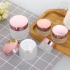 Botella de Vidrio Esmerilado para Crema con Tapa Dorado Rosa, Botella de Muestra para Loción de Cuidado de la Piel, 30g 50g Botella Vacía Reutilizable para Crema Facial Crema para Ojos