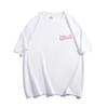 Camiseta Feminina Verão Nova Manga Curta Estilo Americano Retrô Algodão Puro Gola Redonda Branca Cinza Tamanho Grande Top Tendência