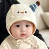 Gorro con Orejeras de Otoño/Invierno para Bebé Estilo Coreano Pingüino Lindo Unisex Doble Capa Algodón Puro A prueba de Viento Cobertura para la Cabeza Cálido Engrosado