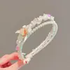 Tiara de Cabelo Infantil, Orelhas de Coelho de Princesa, Acessórios de Cabelo de Orelhas de Gato, Tiaras Dentadas Antiderrapantes para Meninas, Grampos de Cabelo de Renda Fofa, Tiaras de Coroa