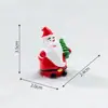 Figuritas de resina navideñas, adornos decorativos, muñecas, pequeños regalos para estudiantes, manualidades: Papá Noel y muñeco de nieve gorditos y delgados
