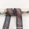 Cinta Jacquard de Red de Estilo Étnico al por Mayor, Cinta Decorativa de Rombo y Cuadrado Pequeño de Doble Cara, Cinta de Dobladillo para Hombre y Mujer, Accesorios de Ropa