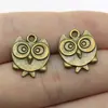 17X14Mm 2.3g Multicor Exportação Liga de Zinco Acessórios de Joias Animal Voador Coruja Pingente Dupla Face