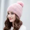 Gorro de Punto Grueso Cálido de Doble Capa Nuevo Otoño/Invierno 2025 para Mujer, Protección para las Orejas, Cálido, Circunferencia de Cabeza Grande, Gorro Slouchy de Moda