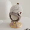 Chapéu de Bebê para Jardim de Infância Outono e Inverno Bola de Pelo Cachorrinho Super Fofo Chapéu de Proteção para Orelhas Chapéu de Tricô Estilo Maillard para Meninos e Meninas