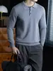 Serie de Alta Gama Suéter de Punto Cálido con Cuello, Amigable con la Piel, de Lana y Modal para Hombre, Estilo de Negocios Versátil para Otoño e Invierno