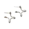 Pendientes de Estrella Irregular Geométrica de Cuatro Puntas de Nuevo Estilo para Mujer con un Diseño de Nicho, Aspecto de Alta Gama, Pendientes Simples y Elegantes para Mujer