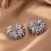 Pendientes de Aro Grandes, Varios Estilos Recomendados, Sensación de Lujo Ligero de Gama Alta, Nuevos Pendientes de Cobre para Mujer, Joyería Vintage, Transfronterizos Europeos y Americanos