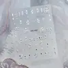 Pegatinas para Uñas con Flores de Tulipán, Perlas en Relieve, Diamantes de Cristal, Tulipanes Tridimensionales Chapados en Oro y Pegatinas para Uñas con Borde Metálico