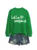 Amazon eBay site independente moda casual confortável feminina olá fim de semana coração outono e inverno moletom