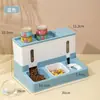 Comida para Gatos Personalizada Alimentador Bebedouro Pet Bebedouro Alimentador Armazenamento Automático de Ração para Cães Gatos