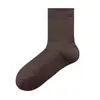 Meias de Lã Femininas Estilo Outono/Inverno Quentes Antibacterianas Resistentes a Odores Meias de Cano Médio Versáteis Meias com Punho Solto Venda por Atacado de Fábrica Mistura de Lã