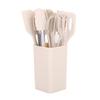 Mini Conjunto de Utensílios de Cozinha de Silicone Grau Alimentício para Assar Resistente a Altas Temperaturas Colher de Cozinhar Espátula Kit Brinquedo de Cozinha para Crianças