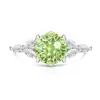 Anillos de Fuegos Artificiales de Piedras Preciosas de Colores de Moda en Tiktok con Incrustaciones de Oro Real Electrochapado y Anillos de Diamante de Alto Carbono Súper Brillantes, Disponibles para Transmisión en Vivo y Dropshipping