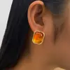 Pendientes Ámbar Estilo Maillard Inspiración Francesa, Lujo Ligero de Nicho, Retro, Sencillos, Modernos, Versátiles