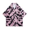 Camisa floral retro estilo Hong Kong de manga corta con diseño estilo hawaiano tailandés, elegante y holgada para hombres y mujeres.