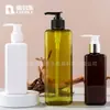 Loción puntual cuadrada transparente 200 ml300/500ml botella botella de plástico PET gel de ducha champú loción corporal
