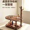 Estante organizador de esquina, estante decorativo de mesa para escritorio, estante de almacenamiento de escritorio, portavasos simple para el hogar y el dormitorio