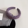 Faixa de Cabeça de Lã de Alta Qualidade para Outono e Inverno, com Aba Larga, Feminina e Versátil, Faixa de Cabeça Alta para Sair, Grampo de Cabelo