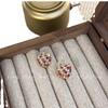 Elegantes Aretes de Corazón Coloridos Morado-Rojos para Mujer, Pequeños, Delicados, Modernos, Únicos, de Alta Gama, Impresionantes Aretes