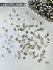 Rhinestones para decoración de uñas de circón biselado color verde oliva, deslumbrantes para otoño e invierno, iluminadores, lujo ligero, mini decoraciones para uñas de forma irregular con base plana