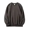 Sudadera de cuello redondo de felpa de algodón de alta gama y peso pesado de 520 g para hombre, marca de moda americana, corte holgado, chaqueta casual de color liso