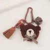 Nuevo Lindo Colgante Llavero Oso de Tela para Coche Accesorio de Borla Campana Creativa Decoración para Funda de Auriculares