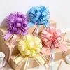 Tamaño Grande Transfronterizo 50 Colores Lisos Organza Flores de Bola Tridimensionales Regalos Navideños Decoración de Bodas Flores Tiradas a Mano
