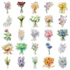 50 Pacotes Pequenos Adesivos Transparentes Frescos para Buquês Decoração Diária de Lazer para Fotos Câmera Bagagem