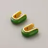 Pendientes de Aguja de Plata S925 con Nuevo Esmalte para Mujer Nicho Lujo Accesible Diseño Elegante Pendientes de Gama Alta Hebillas de Oreja al por Mayor
