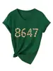 Amazon Ebay Site Independente Moda Versátil Divertido Feminino 8647 Concha Decote V Manga Curta Camiseta Camisa Básica Comércio Exterior
