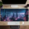 Alfombrilla de Ratón Grande para Videojuegos de Ciencia Ficción Ciudad Futura, Gruesa de Alta Gama y Resistente a Manchas para Mesa de Teclado de Computadora