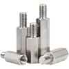 Acero inoxidable 304 espárrago hexagonal de una cabeza columna hexagonal de doble paso para caja de computadora columna de aislamiento hexagonal columna de soporte 2M3M4M5M6
