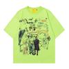 Camiseta de Manga Corta de Algodón Puro Estilo Diablo Ropa para Mujer Camiseta Estampada de Media Manga Top Ropa Estilo Deportivo Elegante Guapo Verano