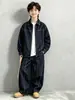 Traje de Mezclilla Otoñal para Niños 2026 Nuevo Estilo Fresco y Elegante Chaqueta Mediana y Grande para Niños Conjunto de Dos Piezas para Primavera y Otoño para Exportación