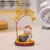 Gato de la Suerte Árbol de Dinero de Cristal Adorno Decoración Regalo Año Nuevo Regalo de Escritorio Regalo Creativo de Oficina Nuevo Estilo