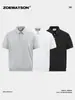 Camisa Polo de Manga Corta para Hombre Zoewatson Verano Cómoda con Hebilla Magnética Cuello de Solapa Estilo Old Money Corte Estéreo