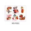 Pegatinas de palabras felices para la mesa de boda, arreglo festivo de Año Nuevo, pegatinas de huevos para bebé de un año, decoración de caja de regalo de vino, pegatinas de huevos