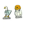 Insignia Nueva Creativa Transfronteriza Europea y Americana Pato de Dibujos Animados Cachorro Doctor Broche Insignia de Metal Accesorios para Ropa