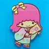 Broche de Acrílico Estrellas Gemelas Harajuku Insignia de Dibujos Animados Accesorios para Bolsos Estilo Carcasa de Teléfono DIY Lazo
