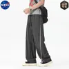 Calça Casual de Linho Lyocell de Alta Qualidade da Marca Nasa para Homens, Calça Reta Solta Respirável com Sensação de Gelo para o Verão