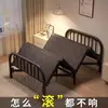 Cama dobrável cama de solteiro casa adulto simples cama de casal sem instalação dormitório quarto de aluguel cama de placa dura pausa para o almoço cama de ferro