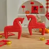 Caballo de Madera Dara es Puramente Hecho a Mano, Hecho de Madera Natural, Caballo de Madera Retro Nórdico Decoración del Hogar, Artesanías de Madera