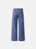 Nuevos pantalones de trabajo retro americanos de pierna recta holgada en azul francés para hombres y mujeres, pantalones casuales de pierna ancha de alta costura de moda