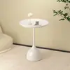 Mesa auxiliar sencilla para apartamento pequeño, mesa redonda pequeña de hierro, mesa auxiliar de sofá estilo crema, mesa de centro pequeña, mesa de noche, mesa de centro de hierro, mesa de esquina