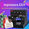 Impressora UV plana cilíndrica personalizada capa de telefone acrílico cola cartão de visita impressão colorida pequeno equipamento de impressão jato de tinta