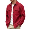 Nuevo Producto de Invierno Transfronterizo 2026: Camisa Chaqueta de Trabajo Exterior para Hombre de Peso Pesado Estilo Americano Corte Holgado Sencilla Forrada de Polar Cálida